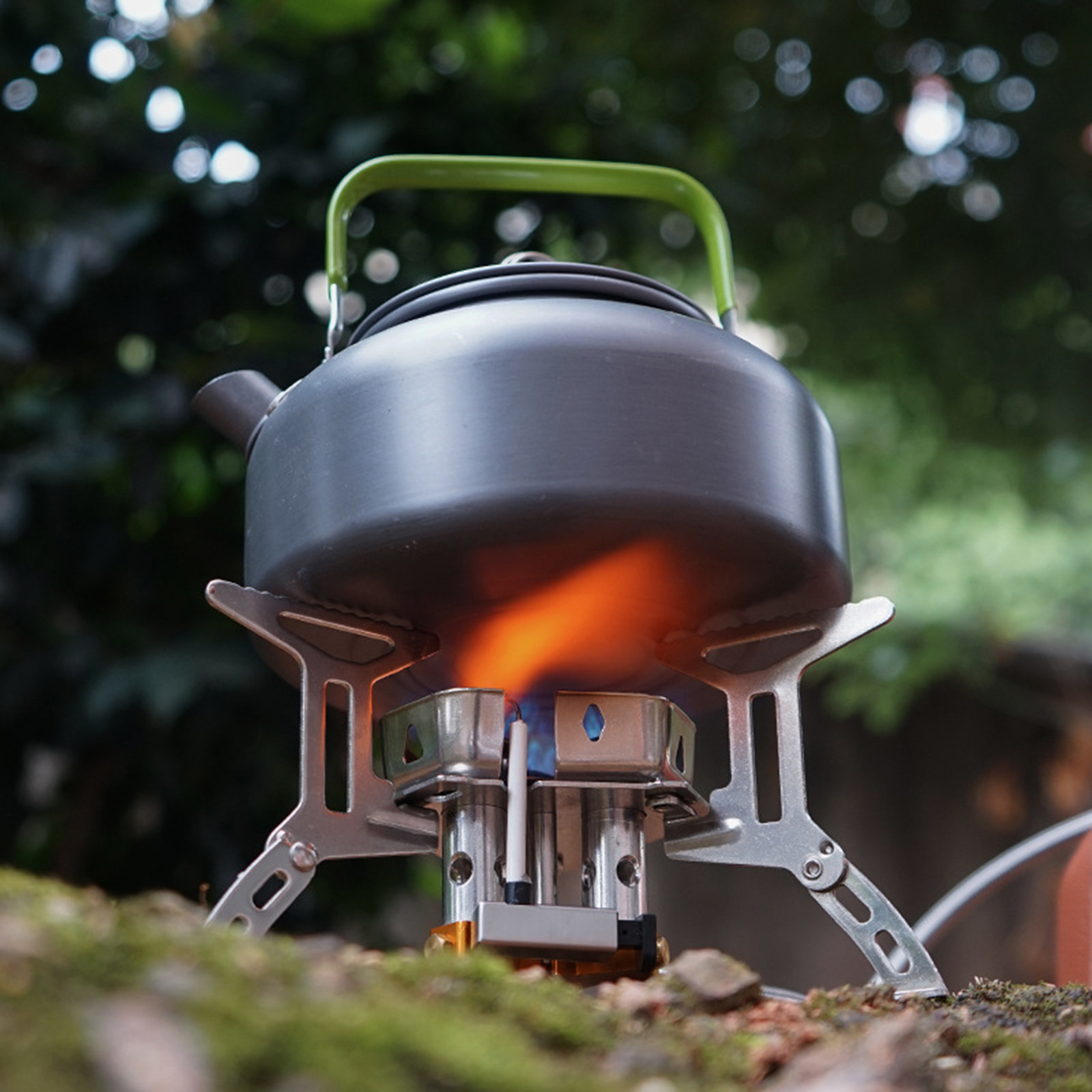 5800W Camping Gas Stove Lightweight 3 Furnaces Heads Folding Portable for Travel Picnic Backpacking Hiking
