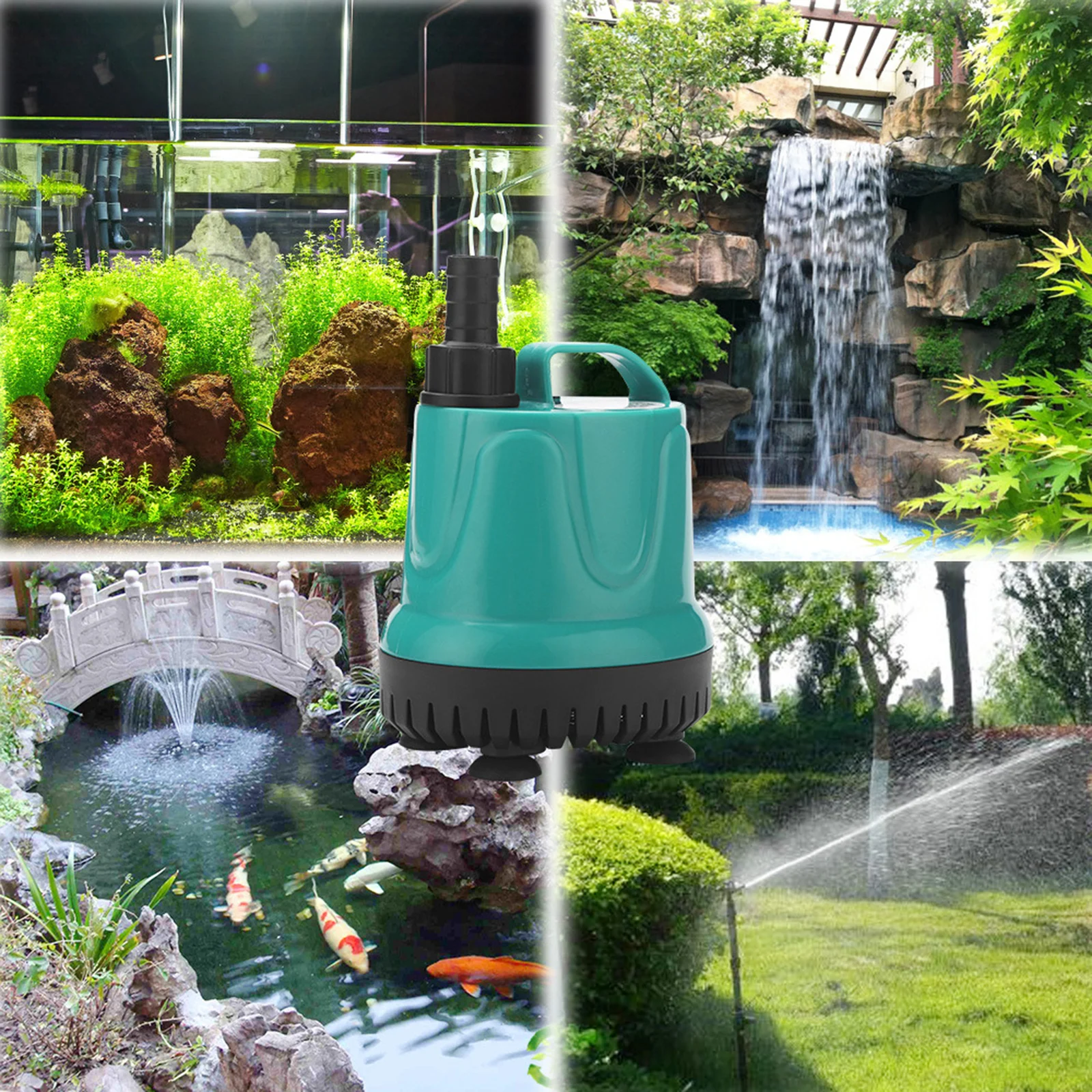 Submersible Water Pump Bottom Suction Fish Pond Waterfall Swimming Pool 5W