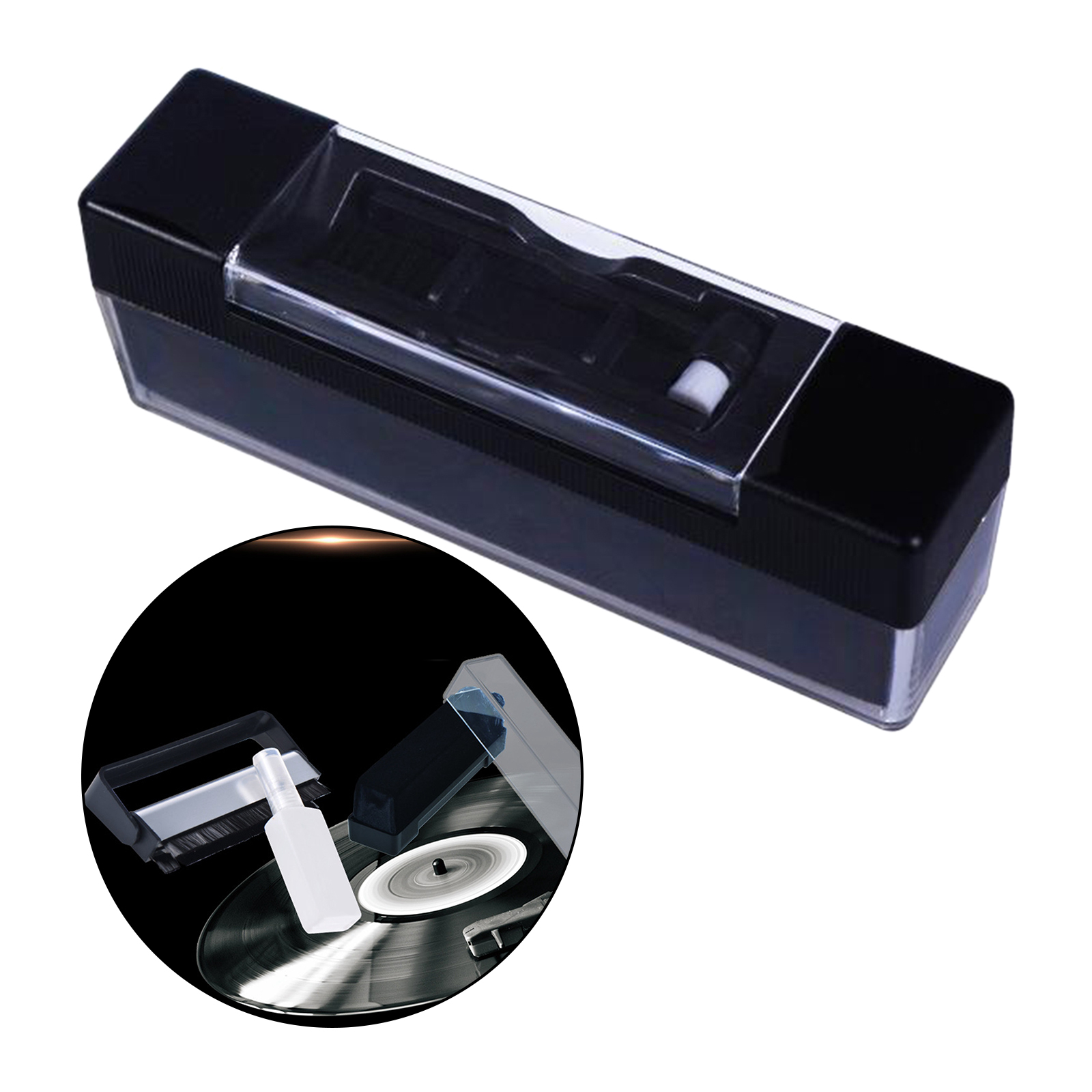 3 in 1 Record Cleaner Anti Static Velvet Cleaning Brush for Turntables, No More Residue