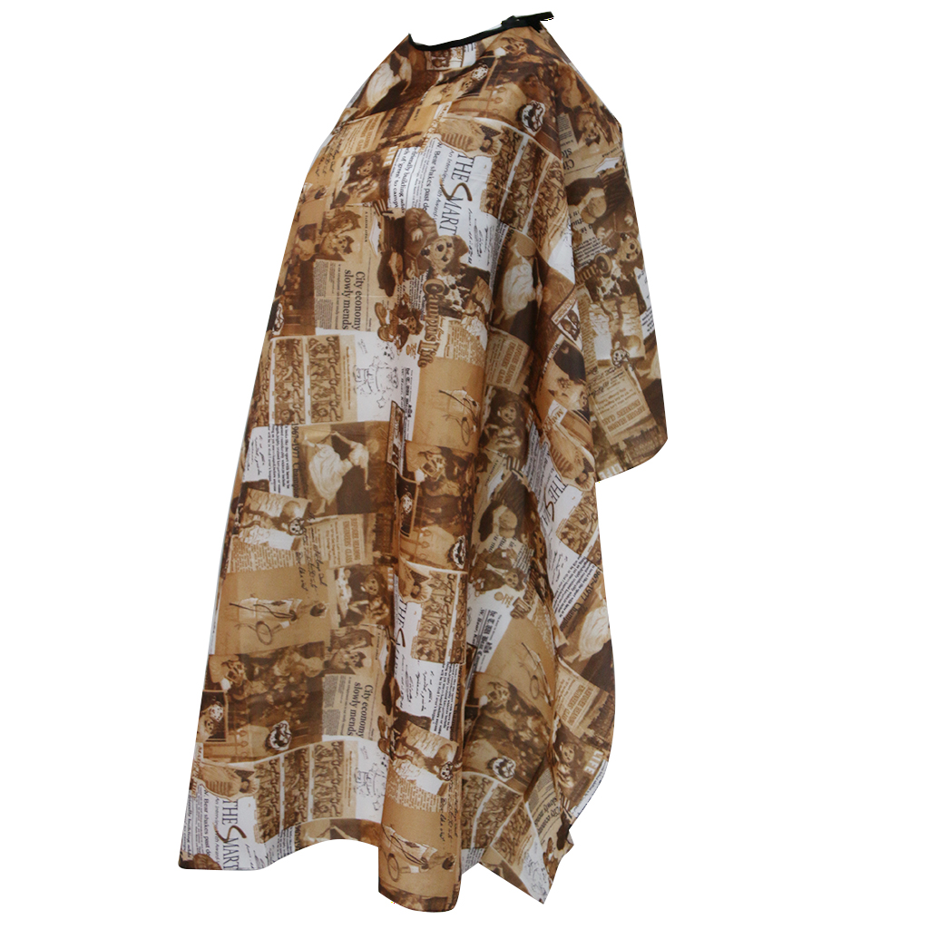 Cutting Dye Cape Gown Static Free Apron Wrap W/ Snap Fastener For Salon Home