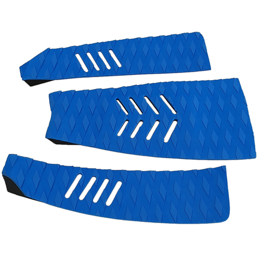 3 Packs Anti-Slip Surfing Traction Tails Pad Diamond Grooved Deck Grip Mats for Fish Skimboard Longboard Funboard Stomp Pads