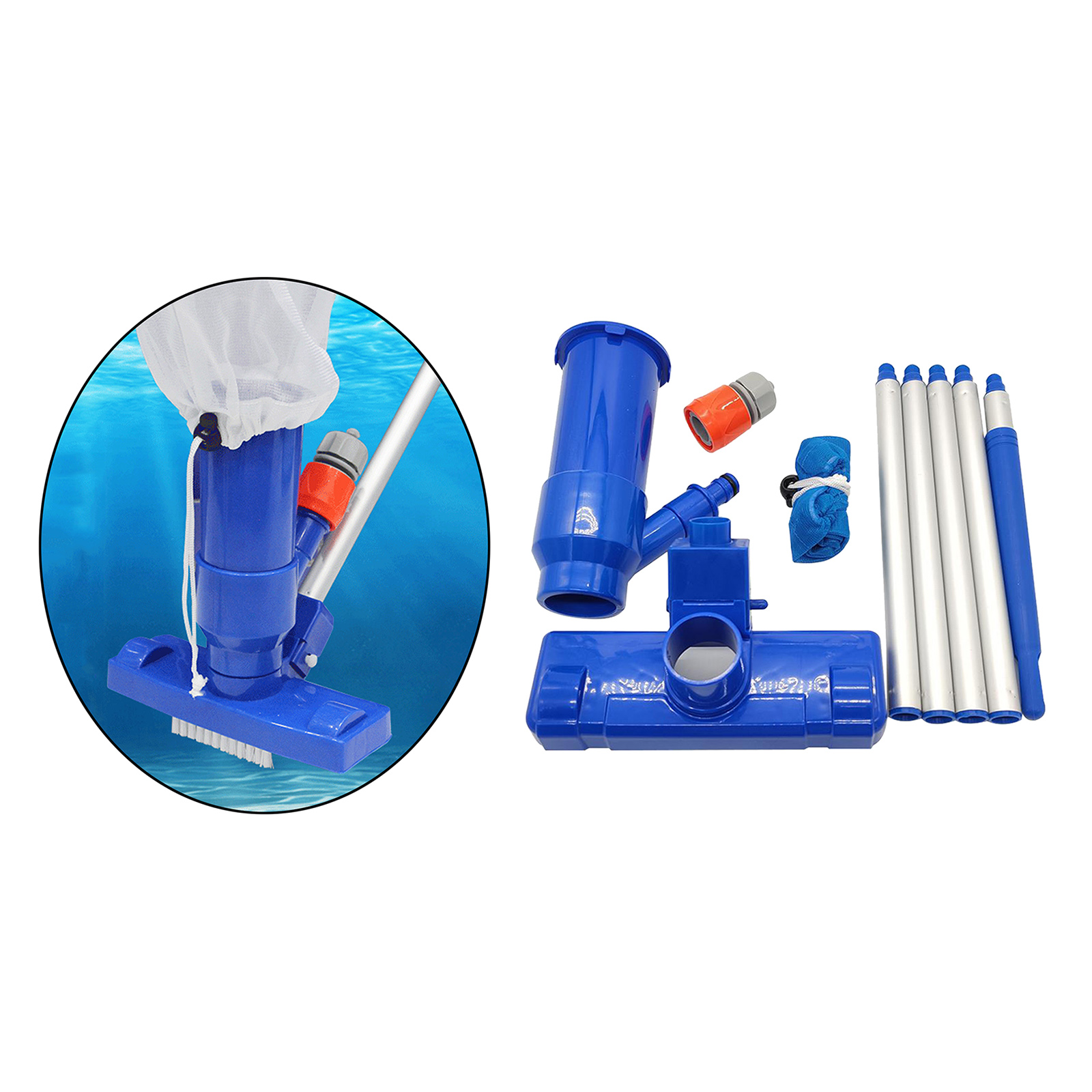 Pool Vacuum Head Kit Pool Jet Cleaner for Ground Swimming Pools Spa Fountain Hot Tub Accessories EU Plug