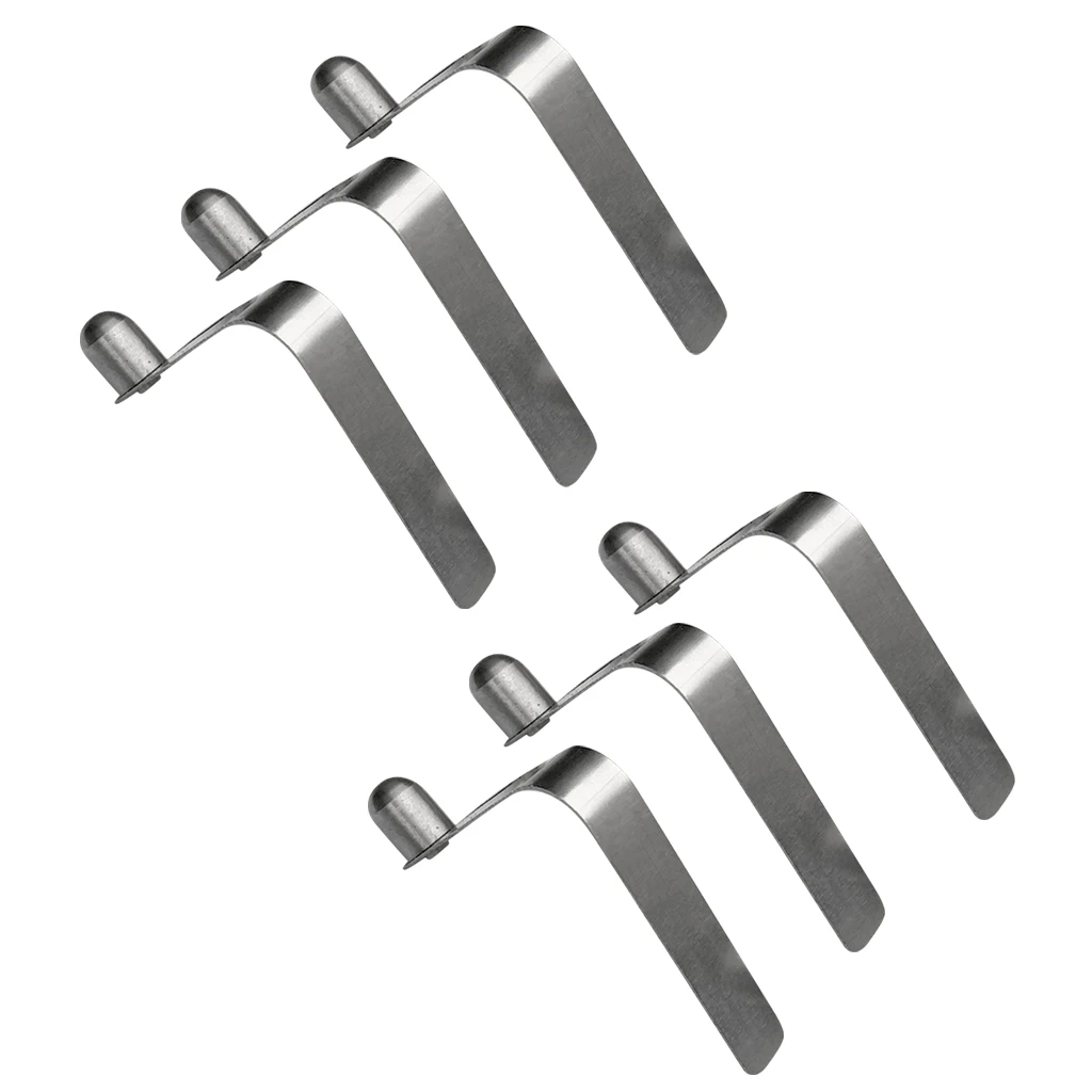 MagiDeal 6 Pieces 8mm Stainless Steel Kayak Paddle Tent Pole Spring Snap Button Clips