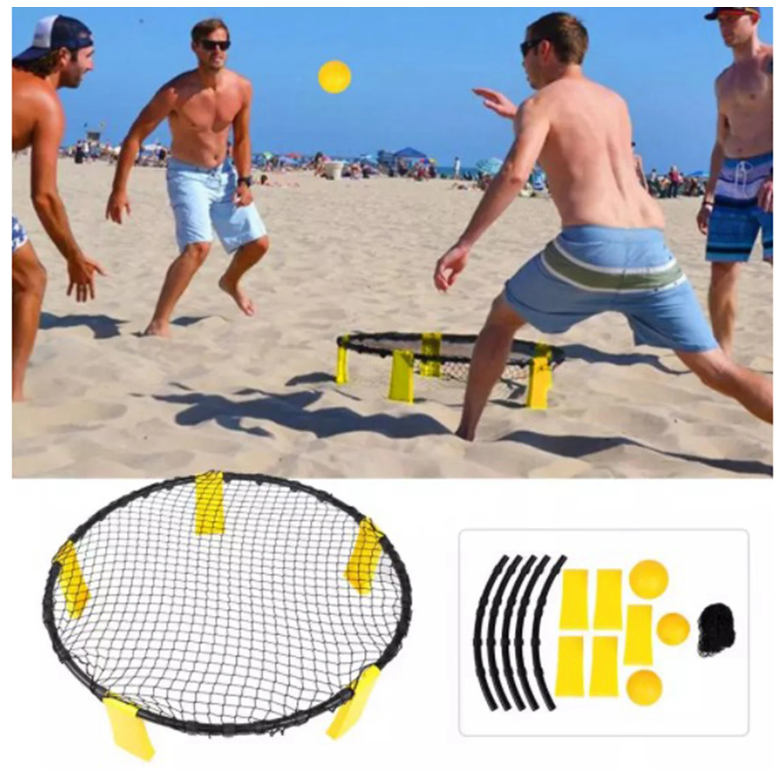Bounce Volleyball Spike Schlacht Ball Spiel Set mit Trage Tasche für 