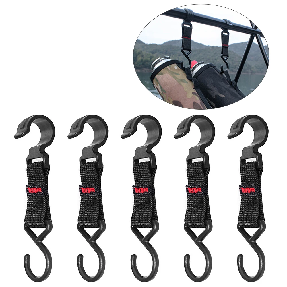 5pcs Outdoor Multifunction Awning Tent Hanging Hook Rack Clasp Tool Holder for Camping Cookware Hiking Travelling
