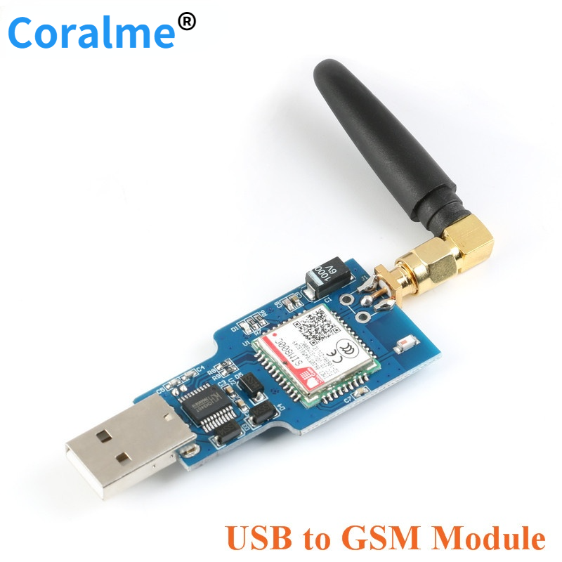 USB to GSM Module Quad-band GSM GPRS SIM800C Module for Bluetooth-compatible SMS Messaging With Antenna