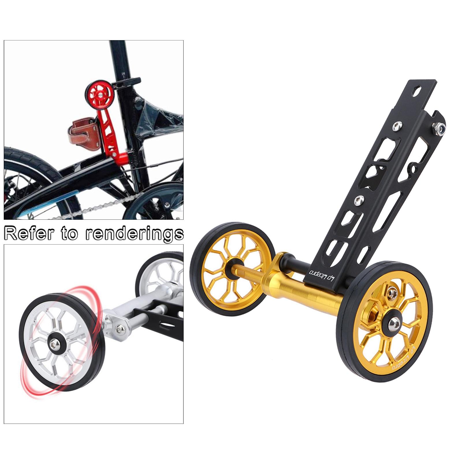High Strength Easy Wheel Bottle Holder 2-In-1 Bracket Water Parking Stand Pushing for Birdy Folding Bike 1-2-3 Series Rear Rack