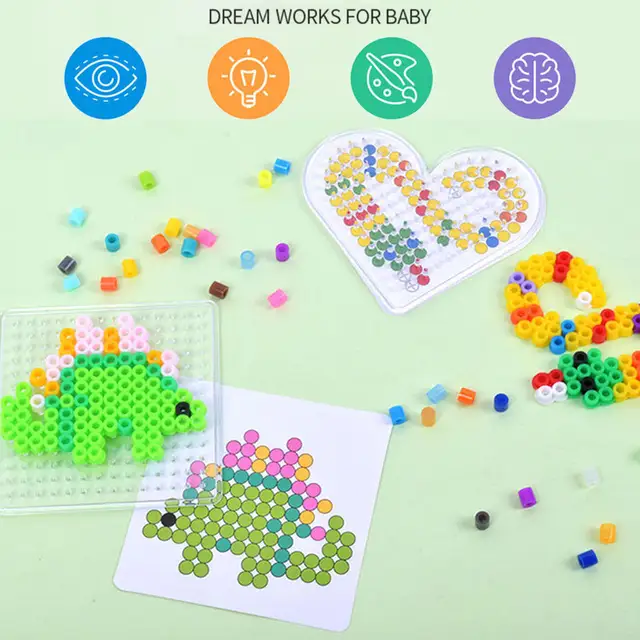 Beads Bead Pegboards Boards Tool Perler Board Craft Kids Educational DIY Making Design Melty Jewelry Fuse Clear Pegboard, Size: 16