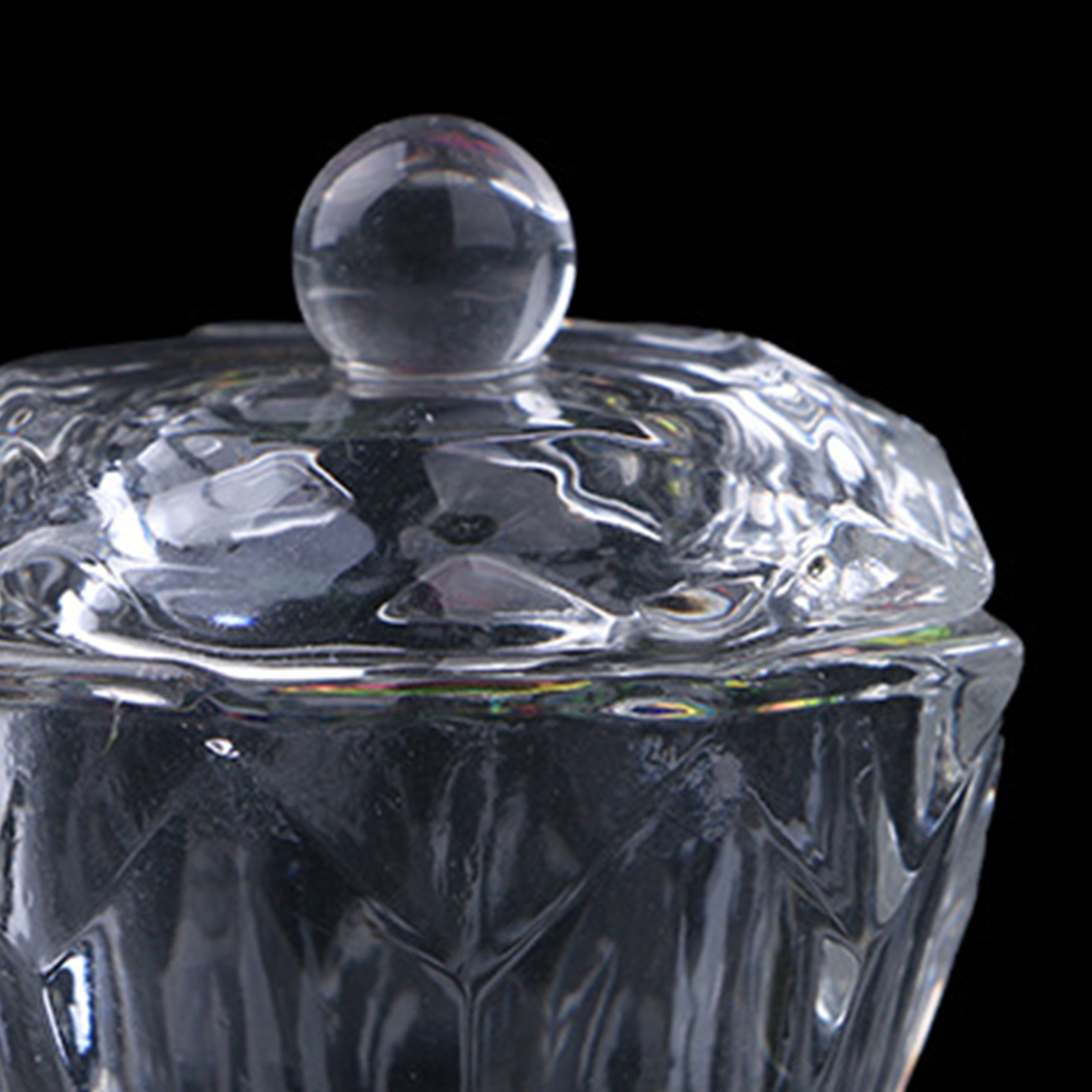 Liquid Powder Dappen Dish Crystal Glassware with Lid for Nail Art Dappen Dish Bowl Glass Crystal Cup Glassware