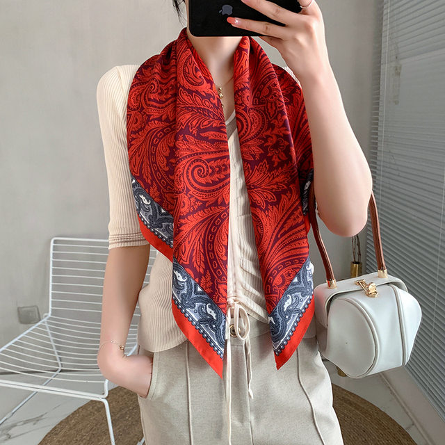 12cm*140cm Women Multifunction Polyester Silk Scarf Elegant Stripes Printed  Casual Satin Small Square Wraps Scarves Shawl - Silk Scarves - AliExpress