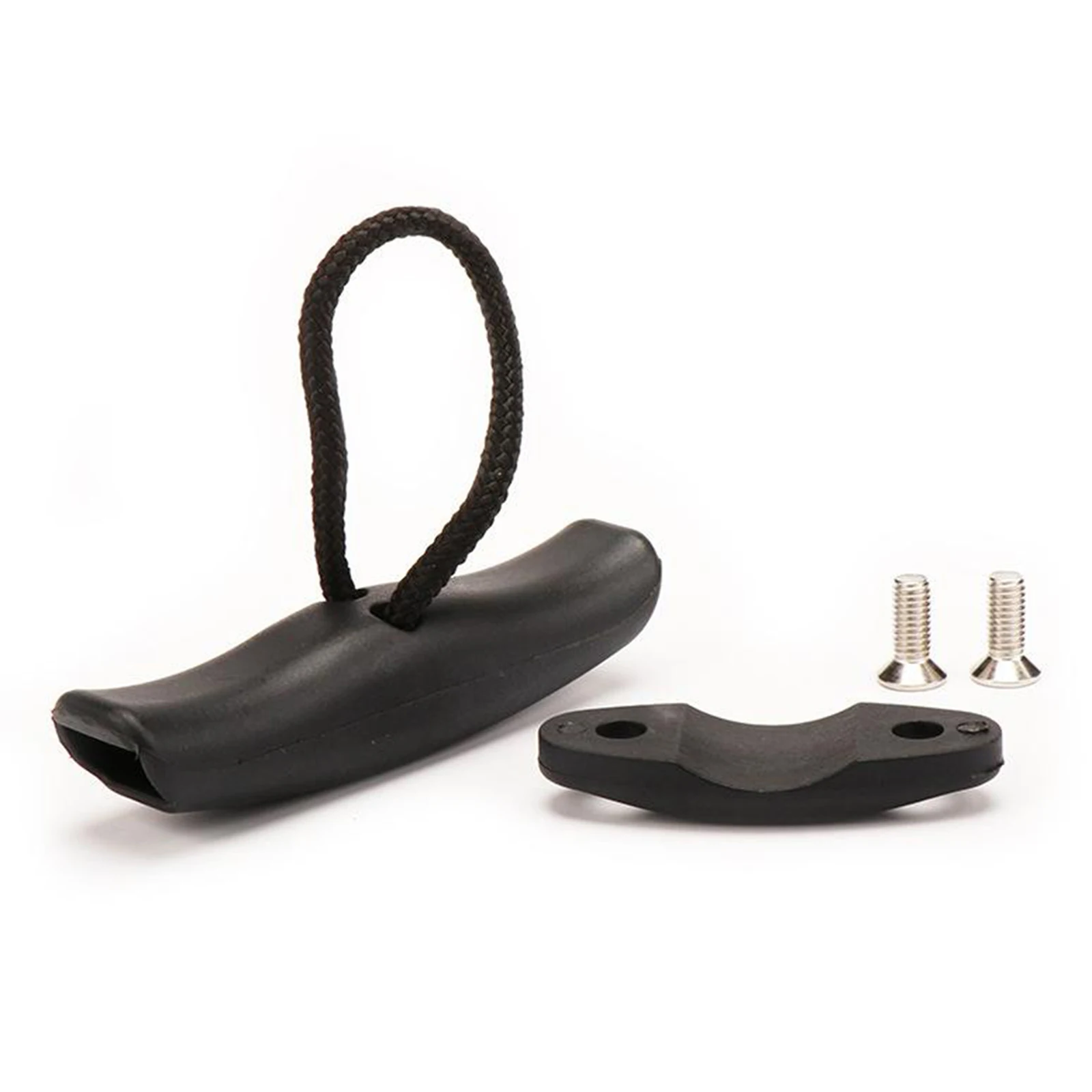 2pcs Nylon Kayak Pull Handle Canoe T-Handle Pad Eyes Toggle w/ Bungee Cord Toggle Handle Rope Canoe Carrying Accessories