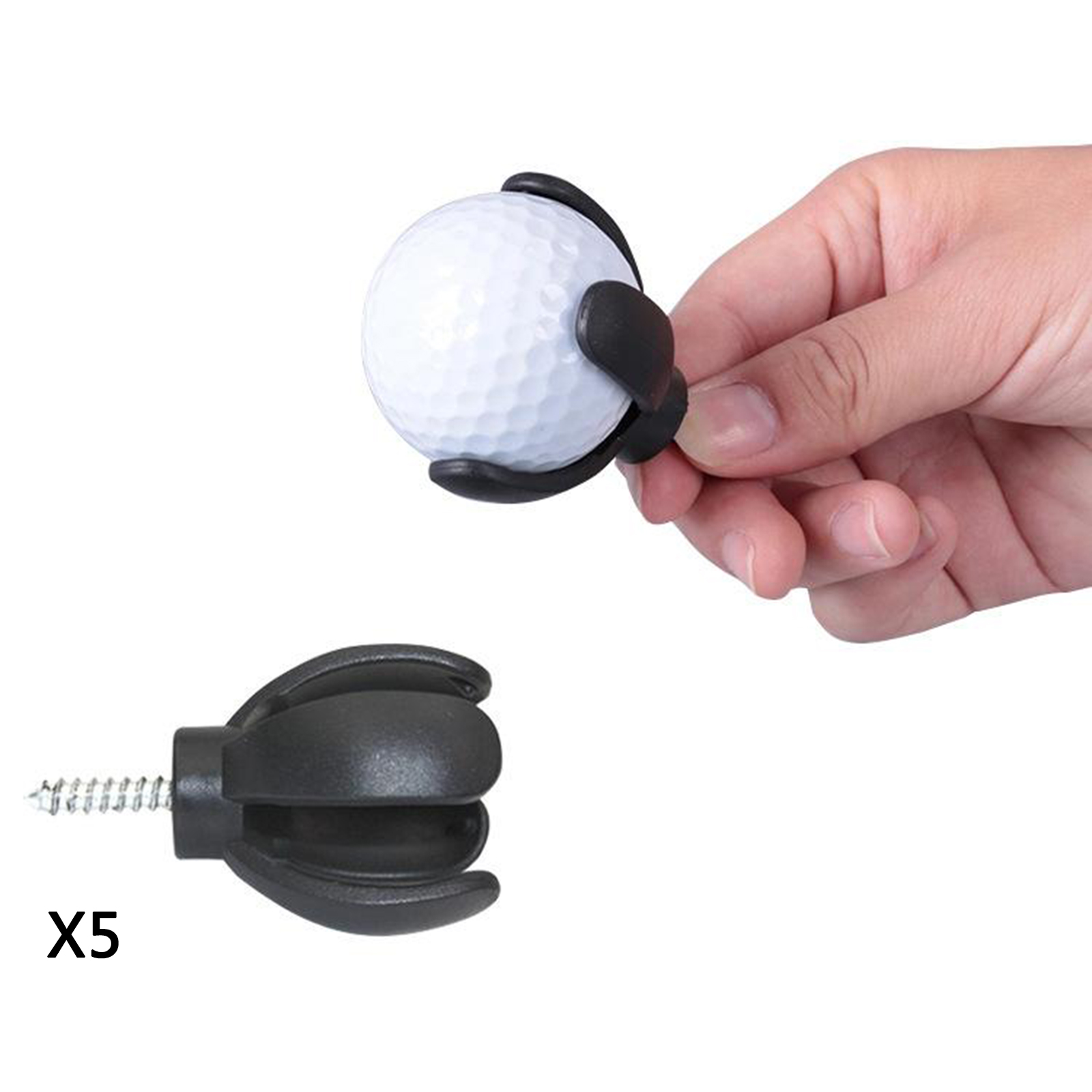 Durable 4-Prong Golf Ball Pick Up Retriever Golfball Grabber Suction Grabber Claw Sucker Petal Screws Tool Accessories