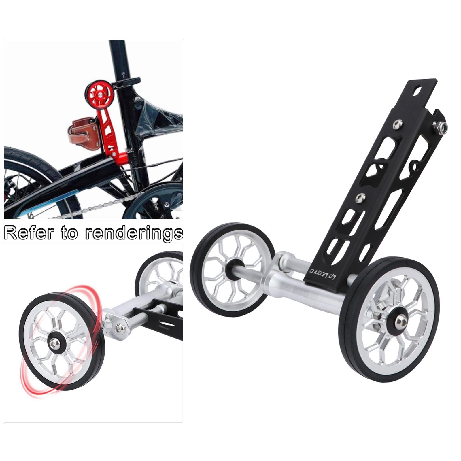 High Strength Easy Wheel Bottle Holder 2-In-1 Bracket Water Parking Stand Pushing for Birdy Folding Bike 1-2-3 Series Rear Rack
