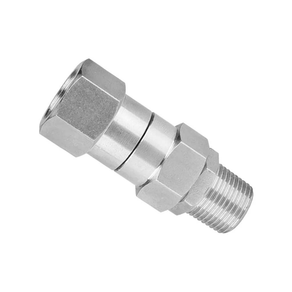Stainless Steel High Pressure Washer Swivel Joint 3/8 Inch Pressure Washer Hose Fittings 4500 PSI Car Cleaning