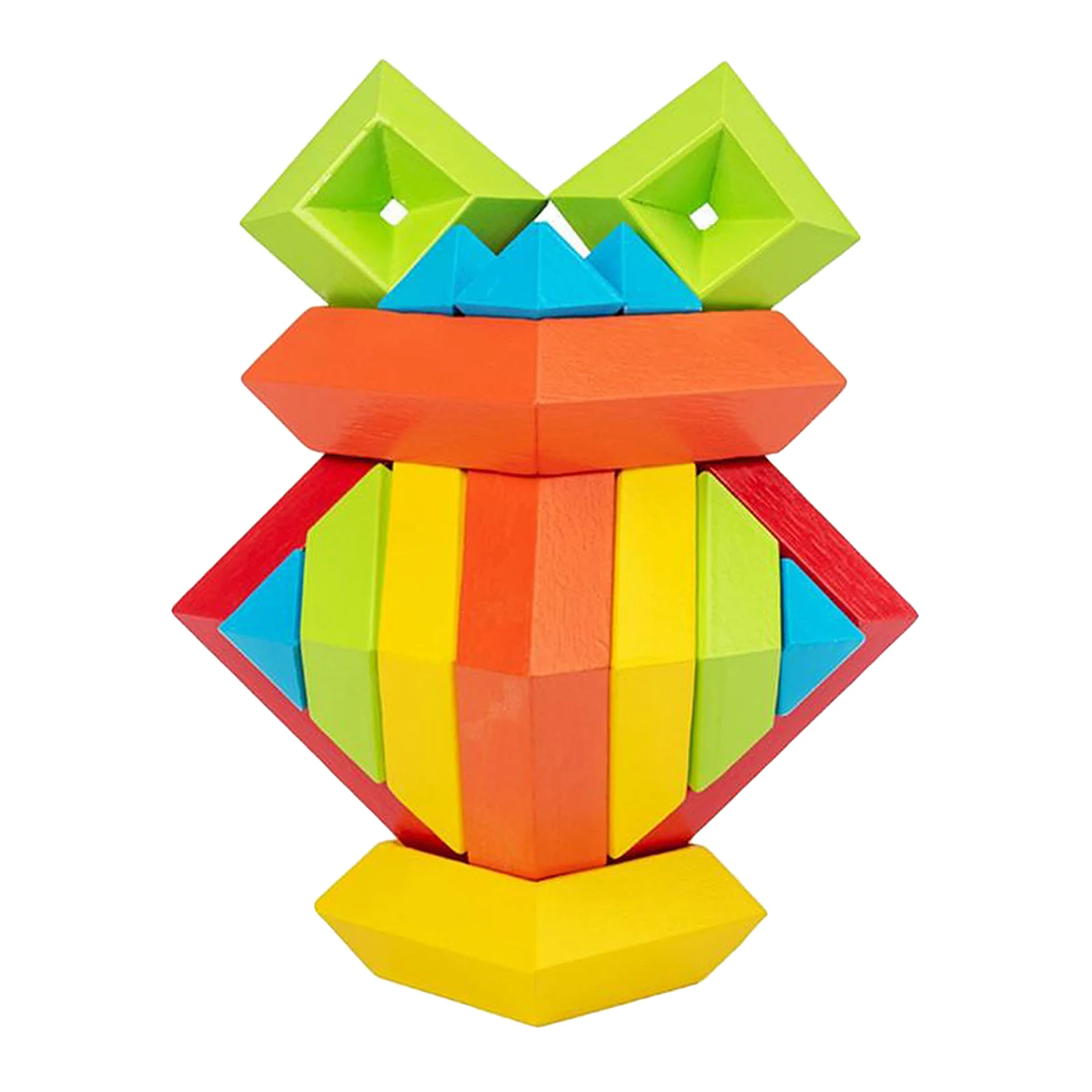  Wood Pyramid Rainbow Block Preschool Educational Toys Gifts for Kids