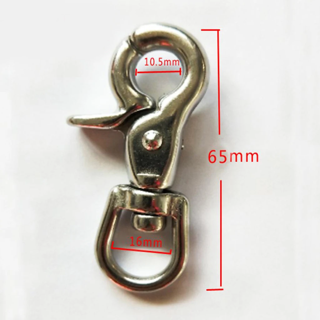 65mm Lobster Swivel Clasps Clips Bag Key Ring Hook Jewelry Findings Keychain