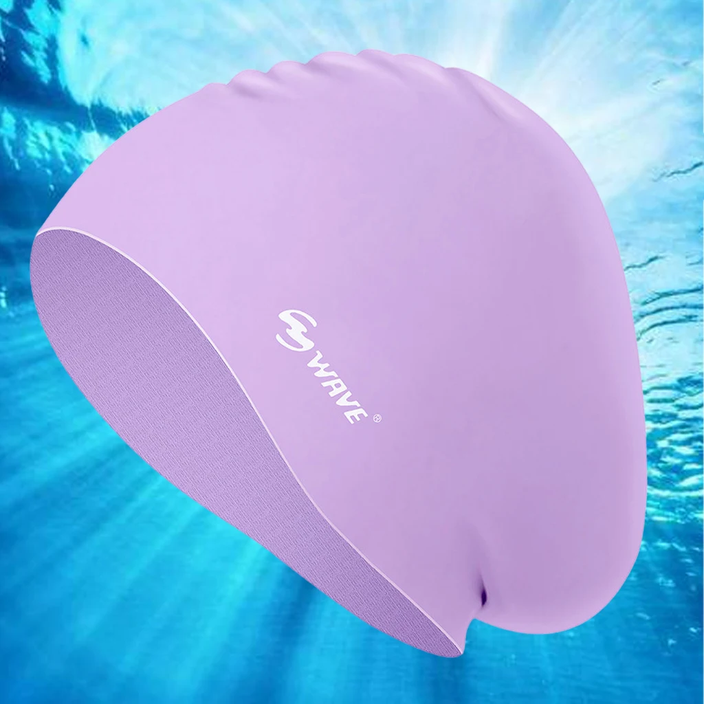 Long Hair Swim Hat High Elasticity Ear Protection Flexible Swimming Hat Unisex Adults
