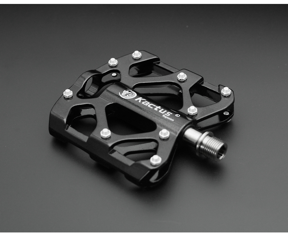 KACTUS Ultralight Titanium Axle MTB Road Bike Pedals Magnesium Alloy Body BMX Anti Skid XC DH 18T Cycling Part MTB Accessories