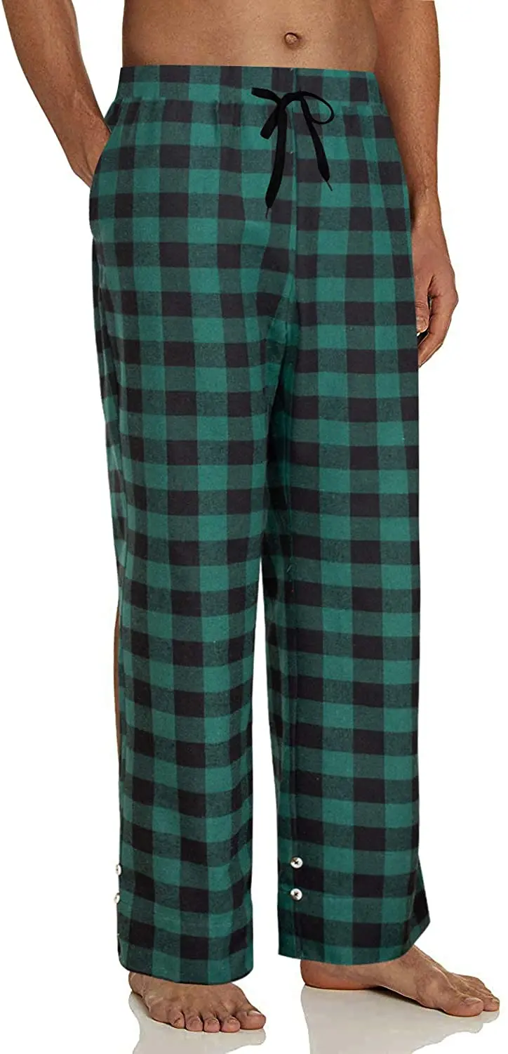 mens designer pjs Men Plaid Loose Sport Plaid Pajama Pants Trousers Cargo Pants Men European And American Frosted Design Sports Men Streetwear men's silk pajamas