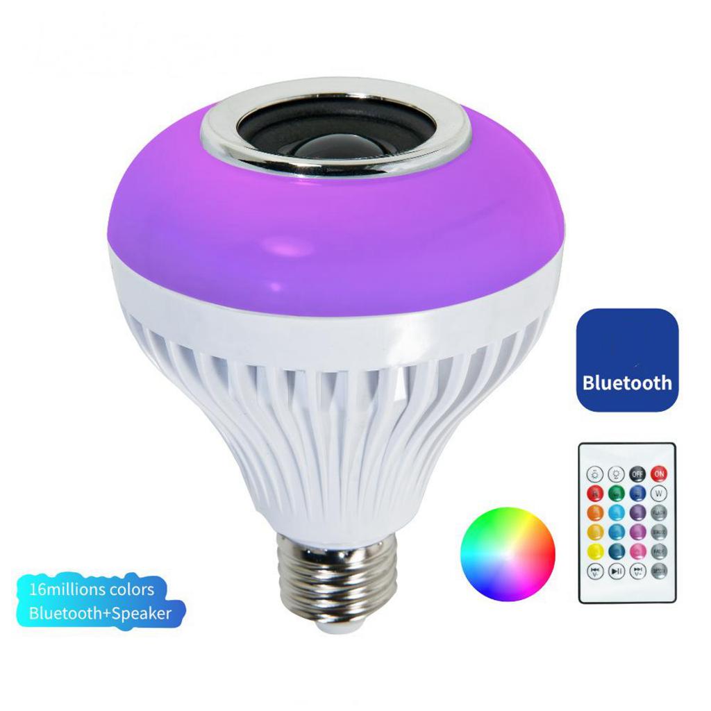 5x5-7W Wireless Bluetooth Speaker Lamp LED RGB Music Bulb Light E27 Dimmable