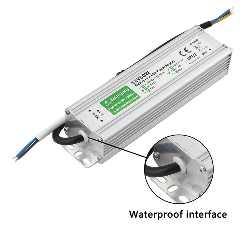 IP67 Waterproof Lighting Transformers DC 12V 24V Power Supply Led Driver For 5050 2835 3528 Led Strip Light