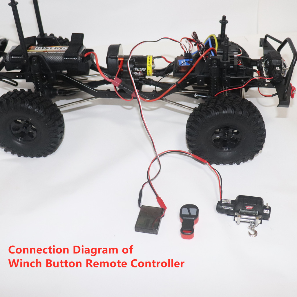 RC 1/10 Winch Switch Remote Receiver W/ Cable for RC AXIAL  HPI