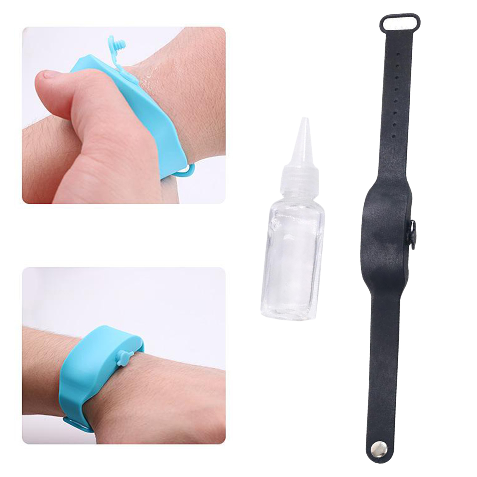 Portable Silicone Soap Bracelet Wristband Hand Sanitizer Disinfectant Dispenser Band Watch Squeeze Bottles Wash