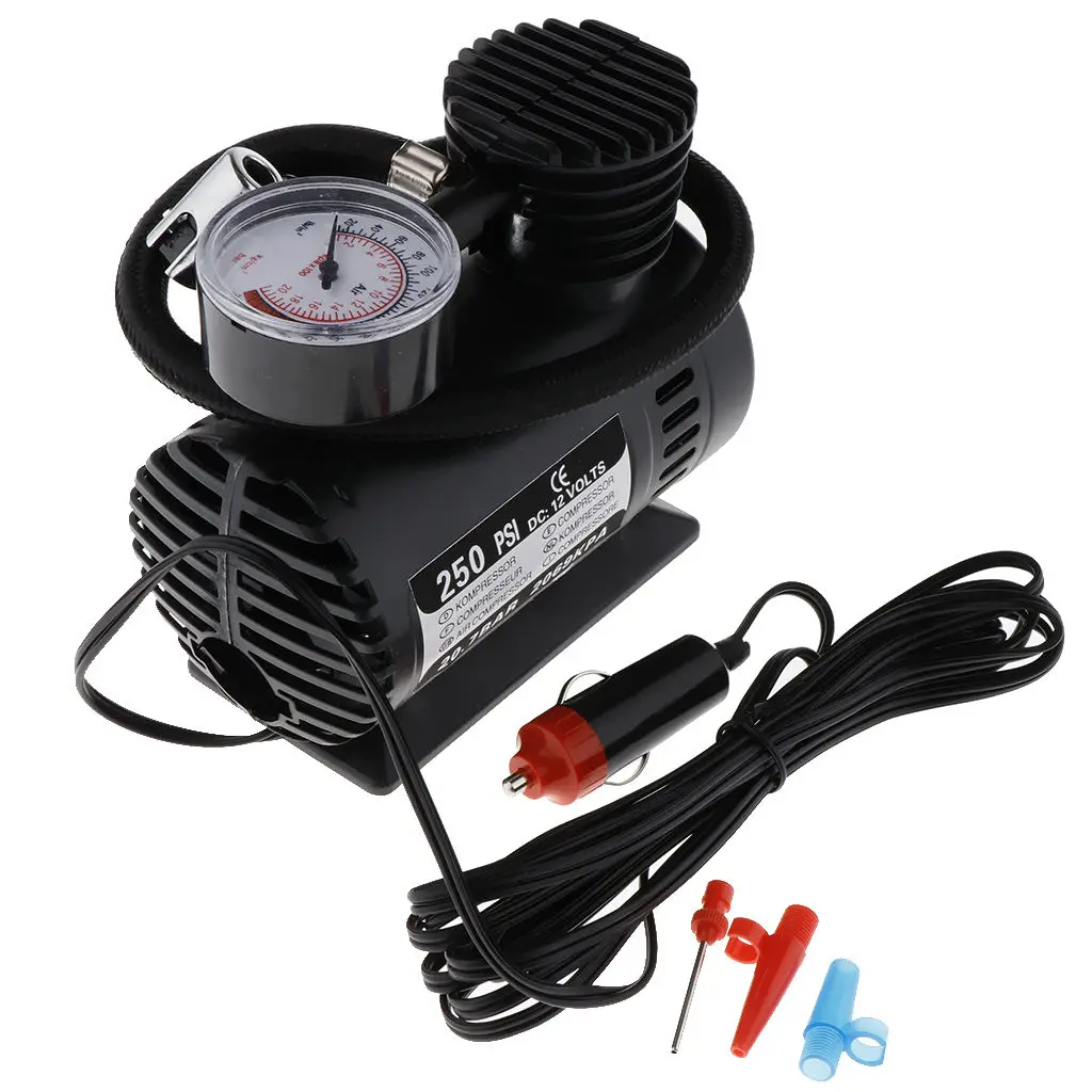 Portable Electric Mini 12V Air Compressor Pump Car Tyre Tire Inflator 300PSI Motorcycles Inflatable Pump