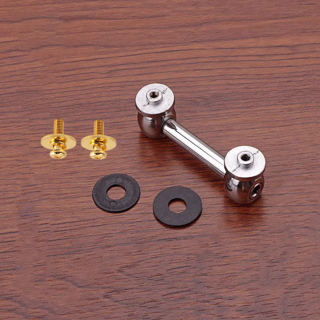 Metal Two Side Snare Drum Lugs with Screws and Washers Percussion Accs Drum Tube Lugs for Snare Drum Parts Accessory Chrome