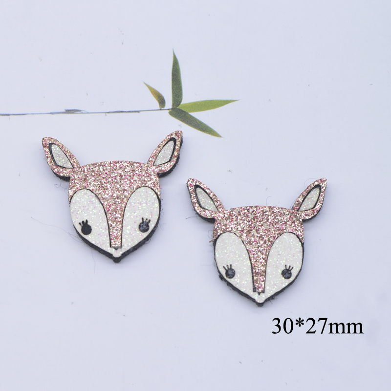 10 Stücke Cartoon Tier Fuchs Katze Leopard Hirsch Applikation für DIY Kleidung Hut Schuhe Dekor Patches Kopfbedeckung Haarspangen Bogen Zubehör – Detail 10