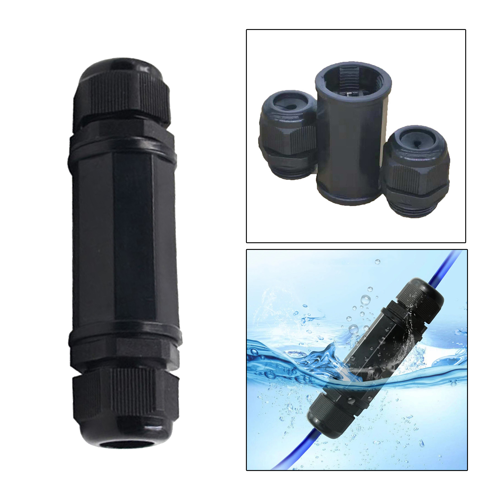 Waterproof Connector Ethernet LAN Cable Connector Double Head Shielded Outdoor Coupler Adapter Female to Female