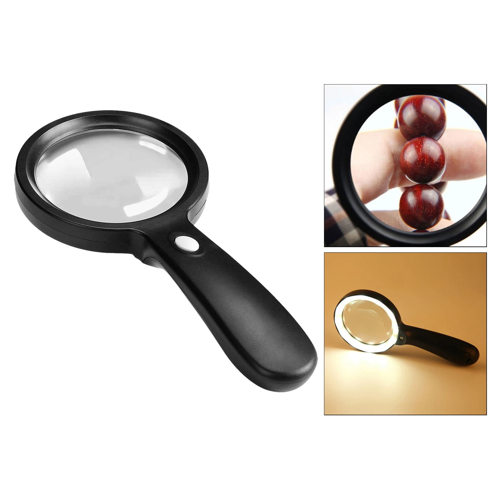 Magnifier with 12 LED 10X Lens for Soldering Cards Jewelry Loupes