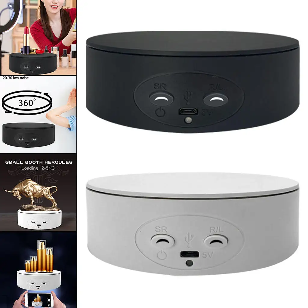 360 Degree Electric Rotating Display Stable Turntable Intelligent USB Charging Anti-SHAKE Jewelry Rotating Table for Cosmetics