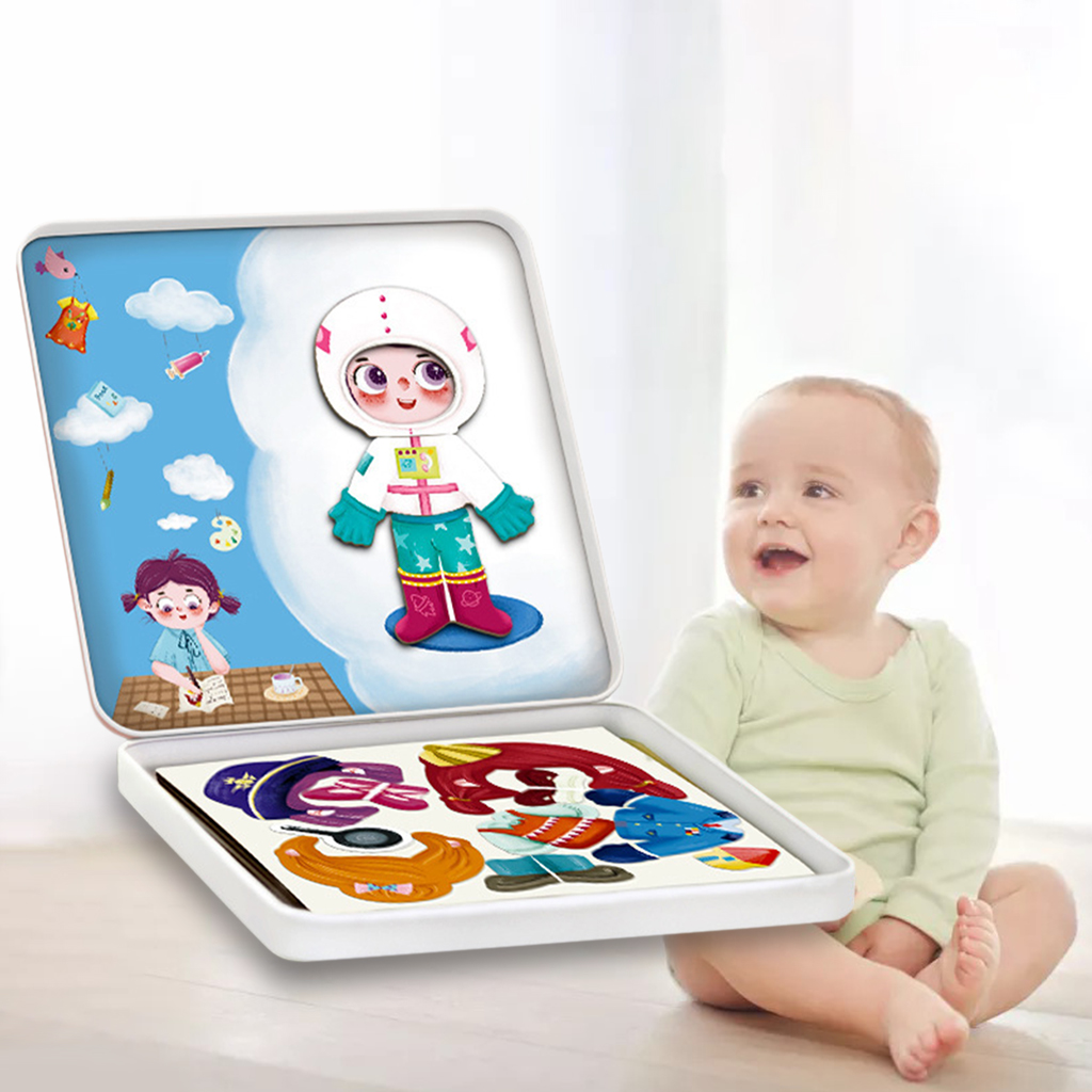 Plastic Magnetic Puzzle Toys Simulated Set for Girls Boys Kids Preschoolers