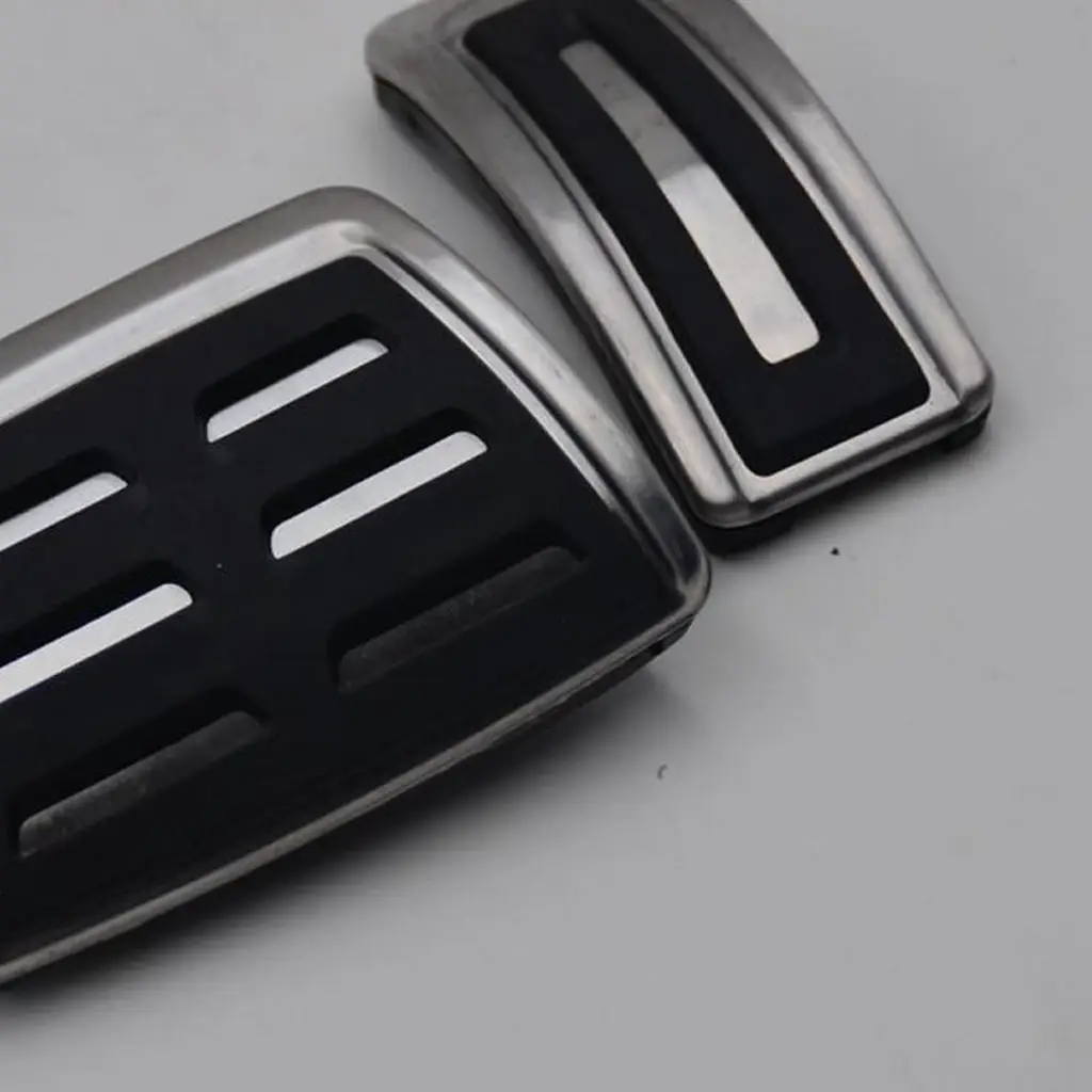 2 Pieces Car Brake Pedal Stainless Steel Automatic Accelerator Pedals Pads Cover for VW Golf 4 Jetta MK4