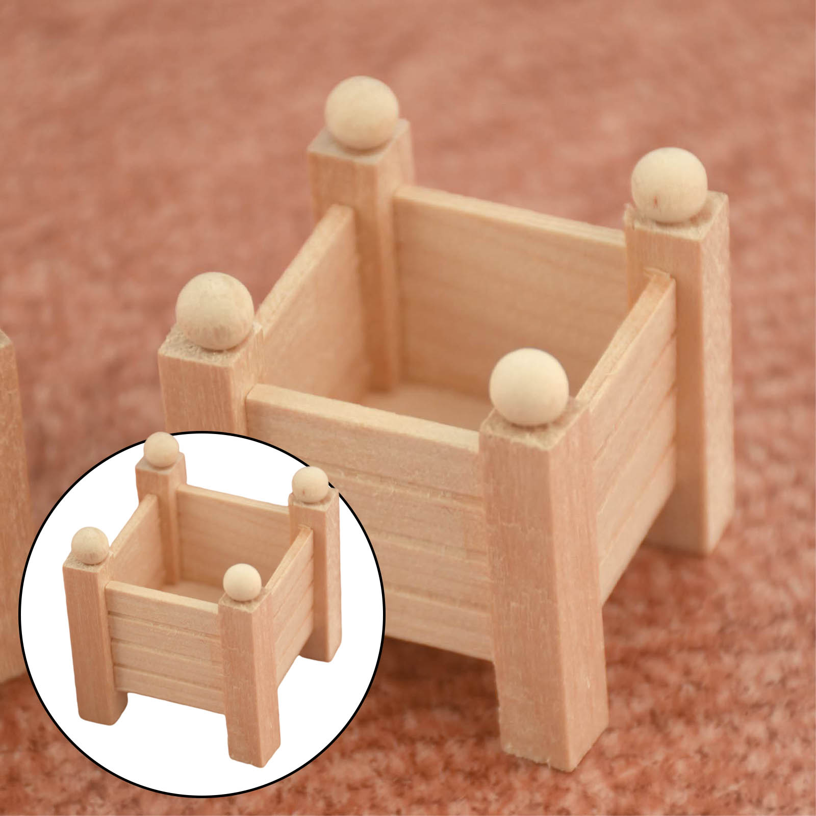 1:12 Miniature Wood Flower Stands Shelf Dollhouse Furniture Accessories