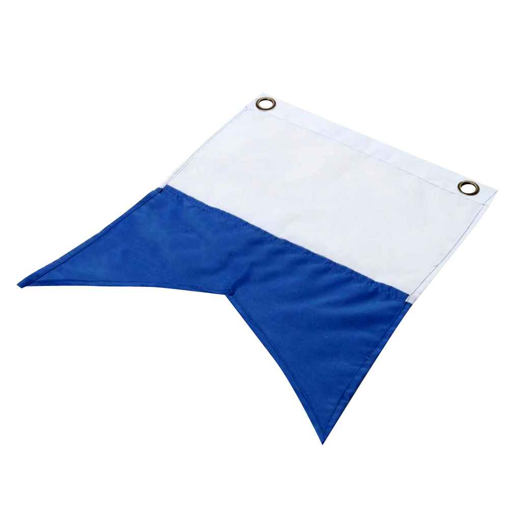 350 x 300mm White and Blue Scuba Diving Dive Boat Alpha Flag National Banner International Sign