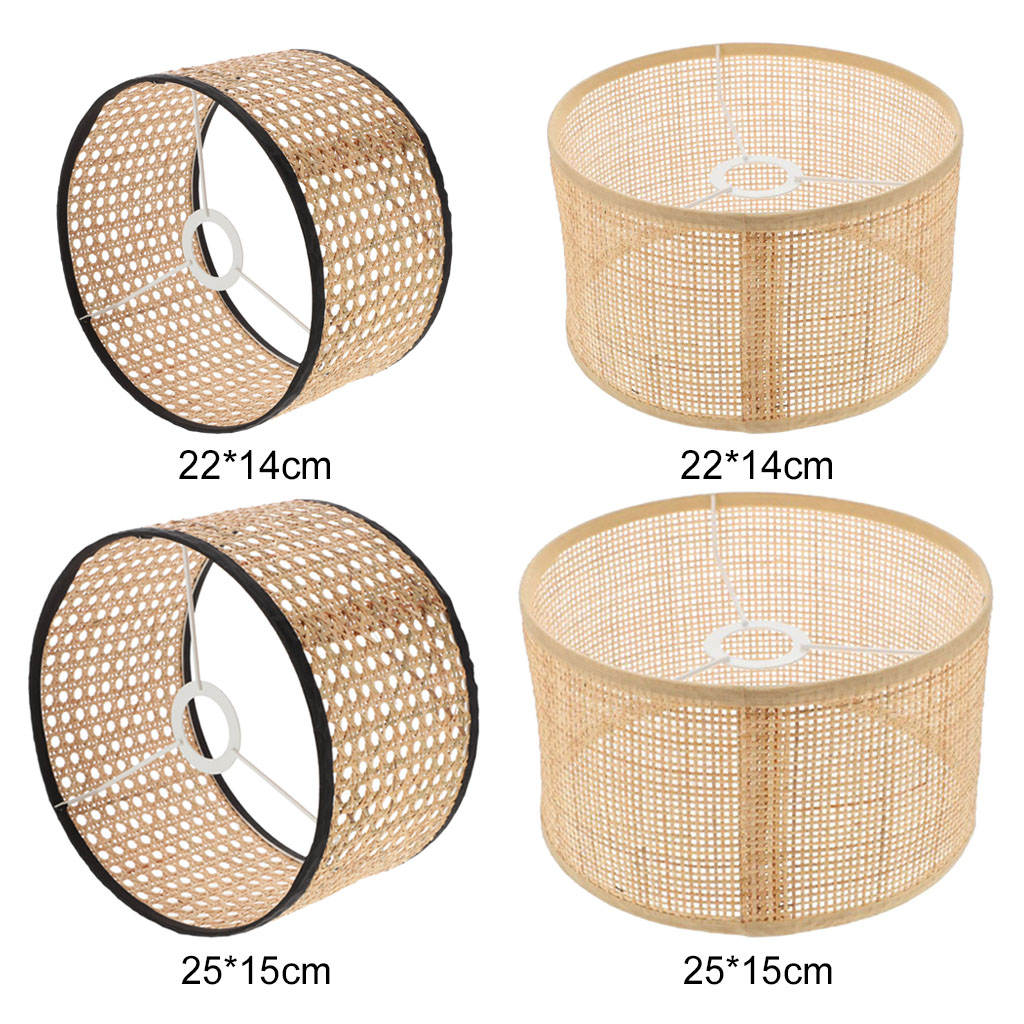 Lightshade Rattan Weaving Lamps Cover Rustic Style Table Lamp Shade Home Decoration Natural Modern Light Accessories