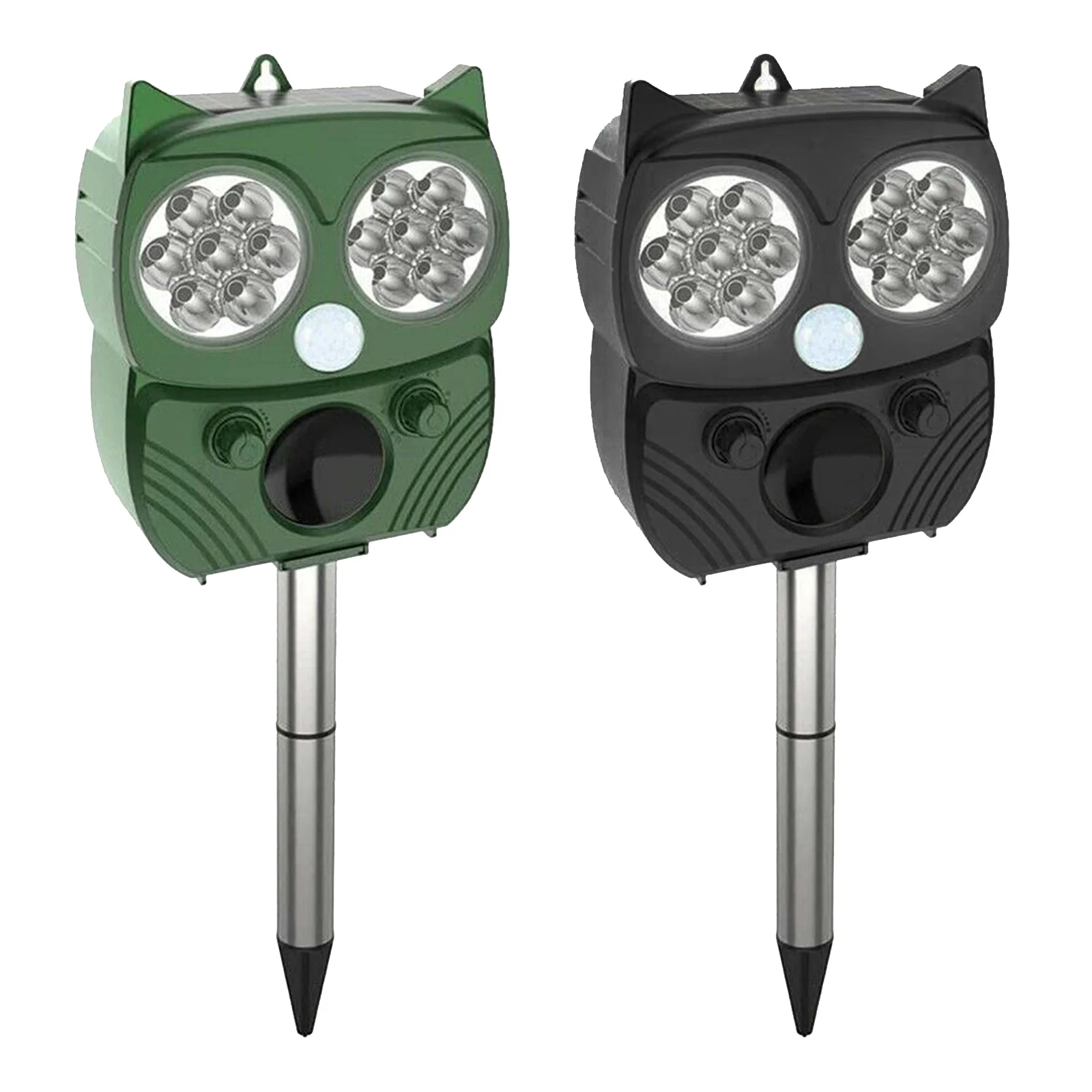 Outdoor Garden Solar Power Ultrasonic Animal Repeller IP66 Bird Dog Deer Rabbit Squirrel Raccoon Mice Protect Farm