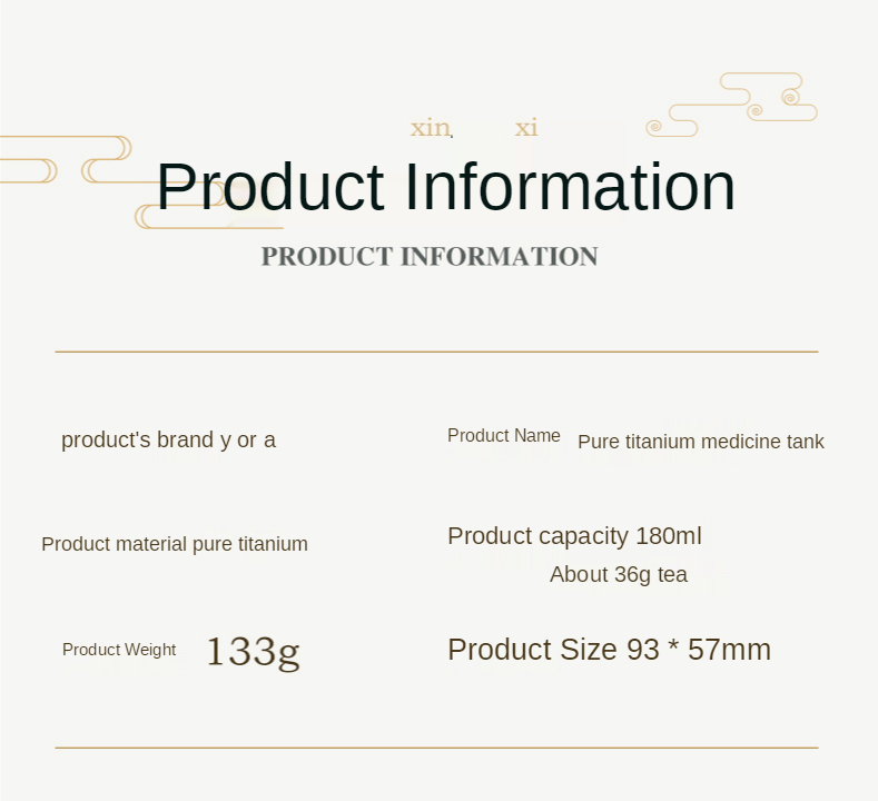 180ML Reinem Titan Flasche Tee Lagerung Dosen Gläser Luftdicht Kaffee Tee Container – Detail 14