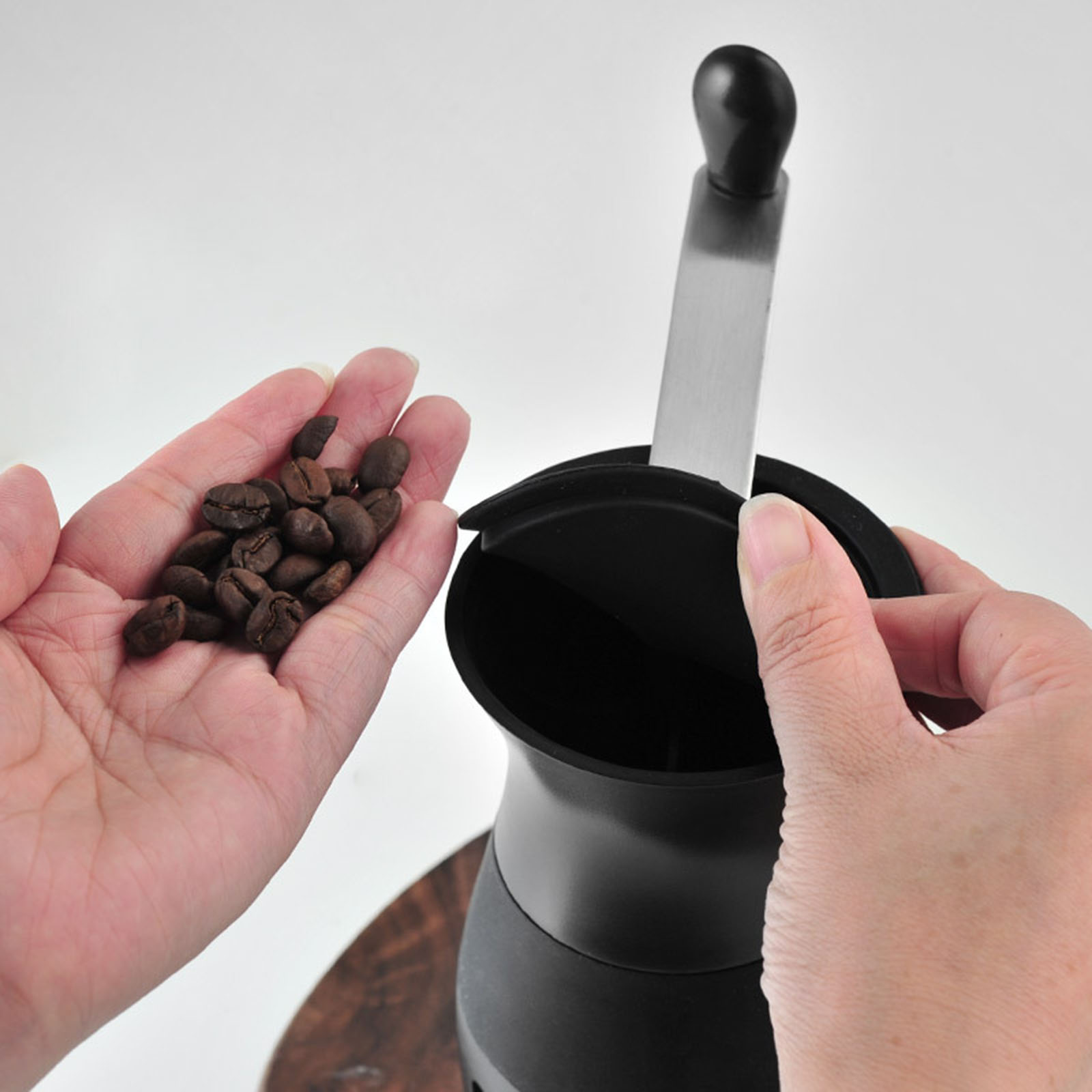Manual Coffee Grinder Hand ABS Plastic Portable Coffee Bean Grinder for Travel Camping