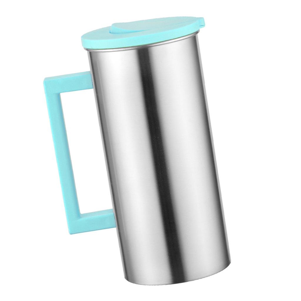 1.8L Stainless Steel Water Jug Juice Water Pitcher Heavy Duty Table Decor