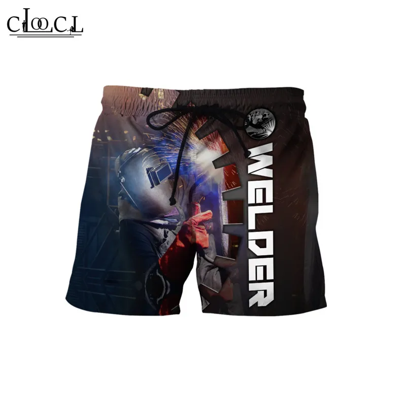 Cloocl-shorts de solda e soldador com estampa
