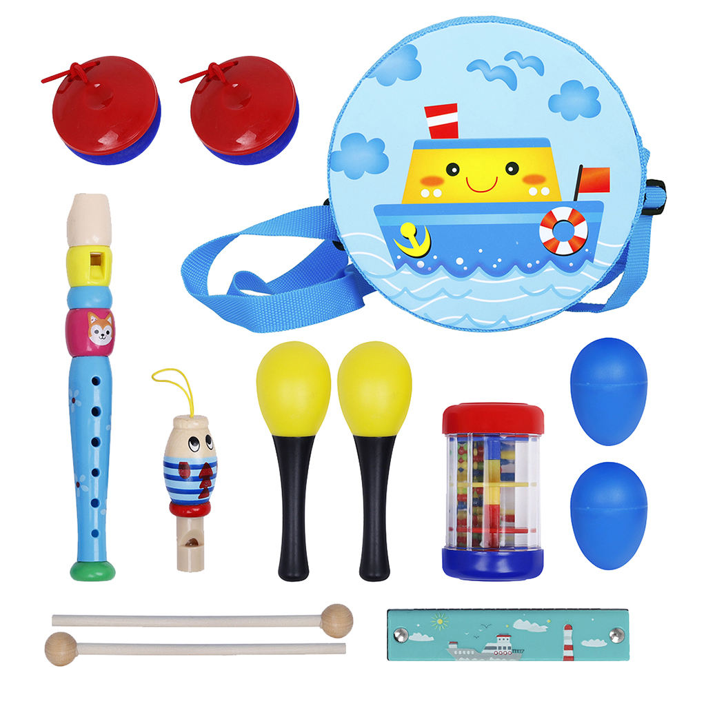Kids Musical Instrument Toys 8 Pcs Musical Toys for Girls and Boys Educational Toys for Baby Toddler with Storage Bag