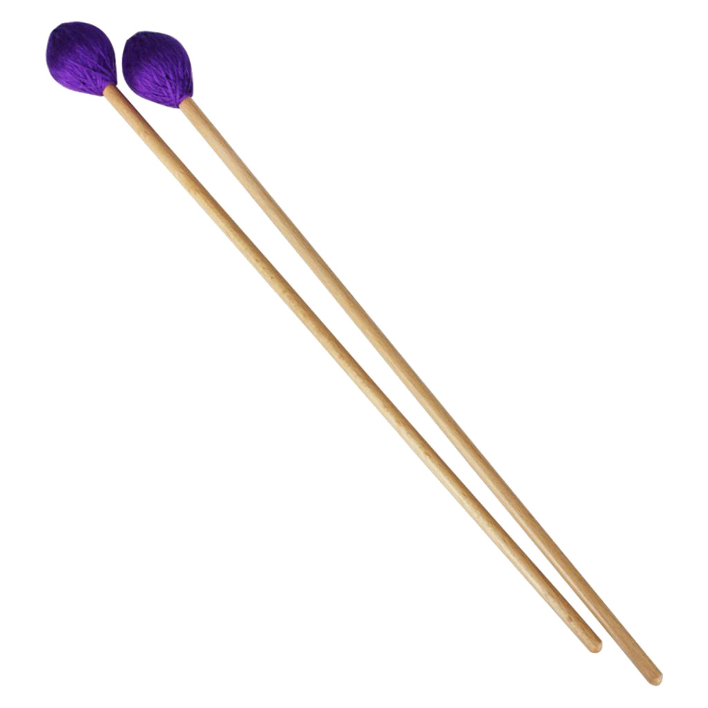 1 pair of marimba mallets made of maple & woolen thread drumsticks (purple)