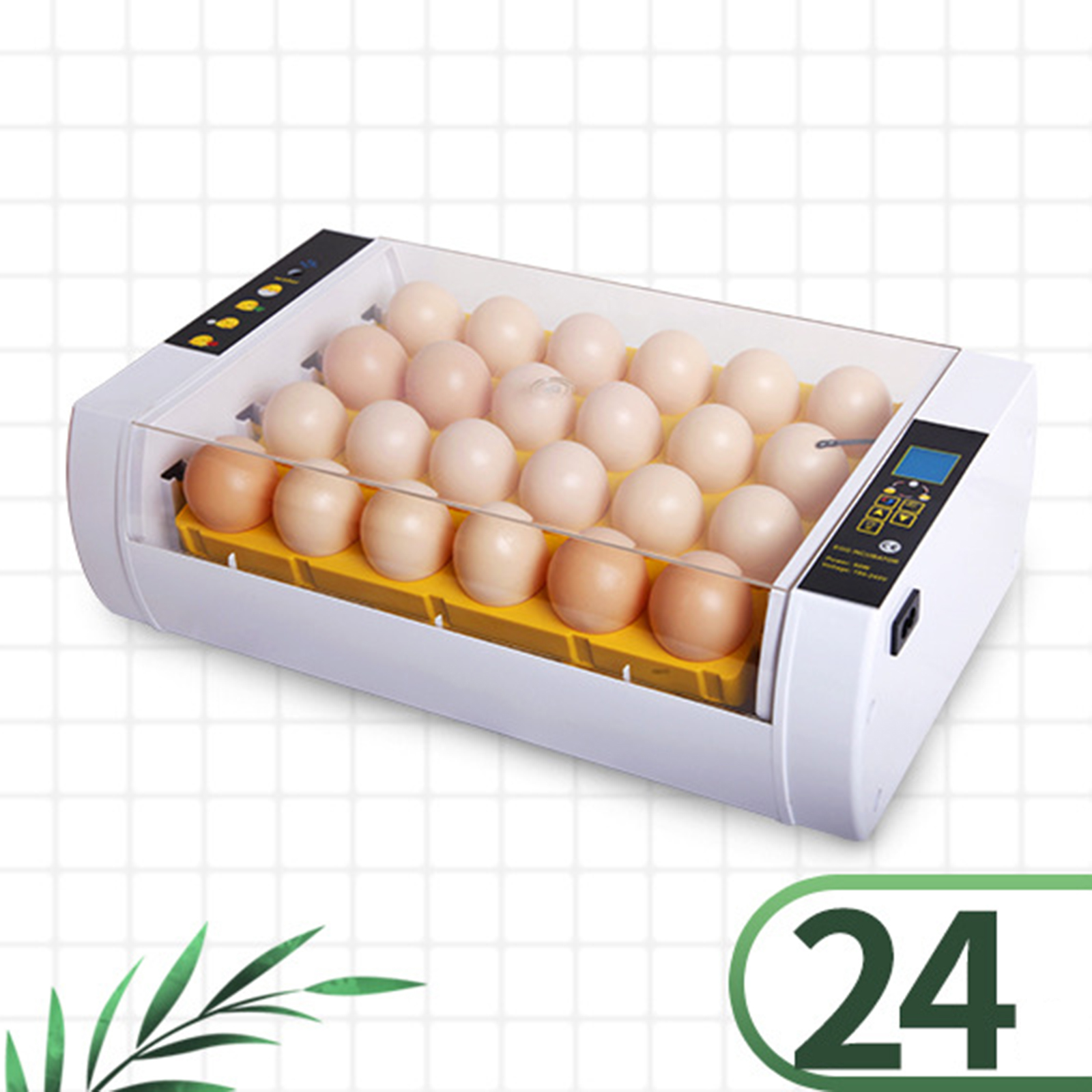 Auto Egg Incubator 24-Egg Automatic Goose Eggs Hatcher Hatching Machine