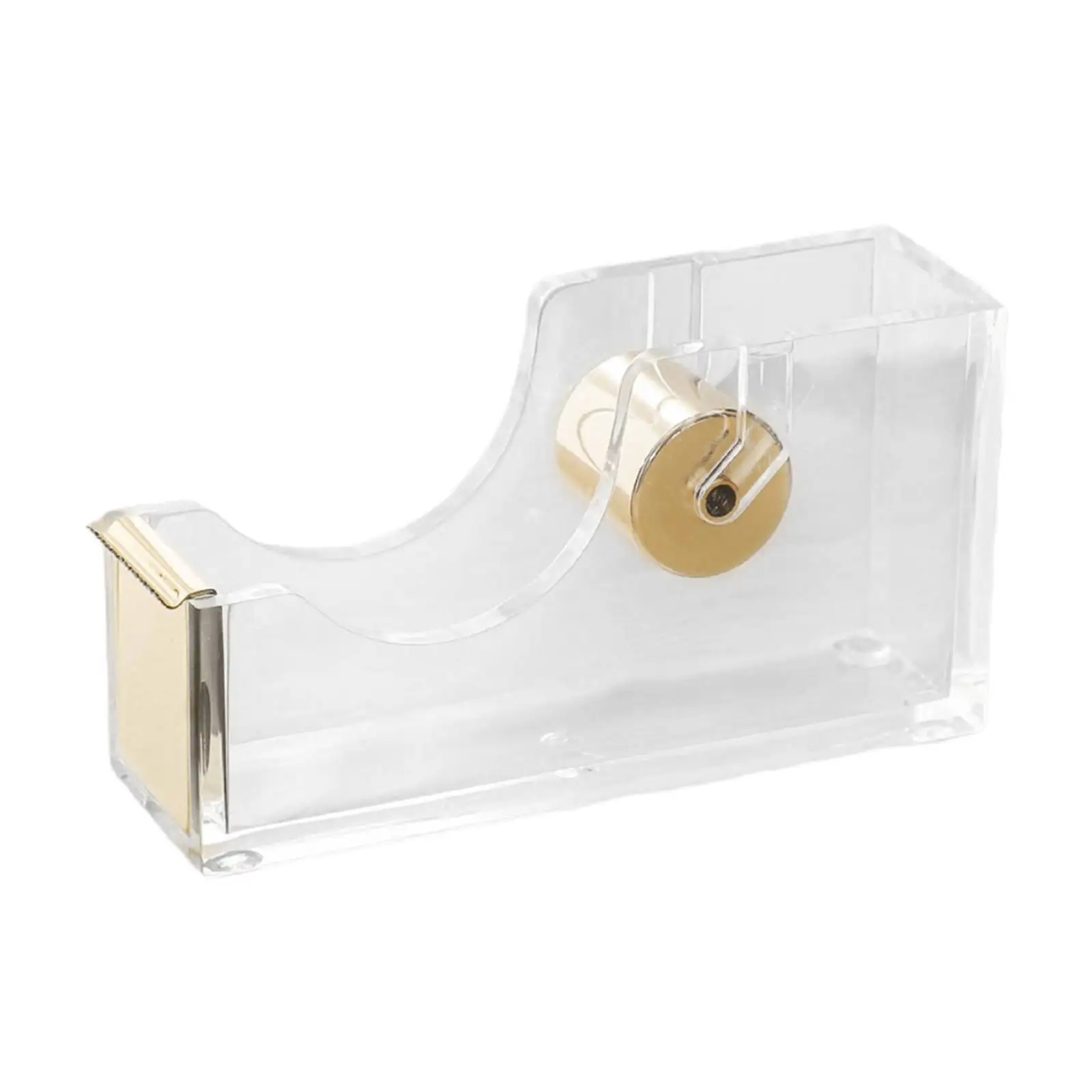 1 Piece Tape Cutter Acrylic Clear Organization Accs Available Stationery Holder Portable Modern for Office Desktop School Home