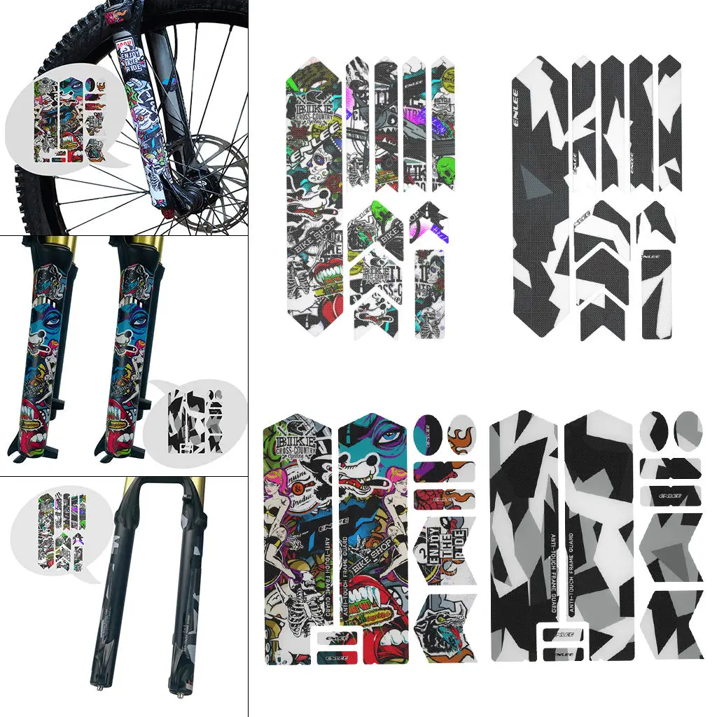 Bike Stickers for Frame Protection Tape Bicycle Mountain Bike Protective Stickers Set High Impact Frame Guard