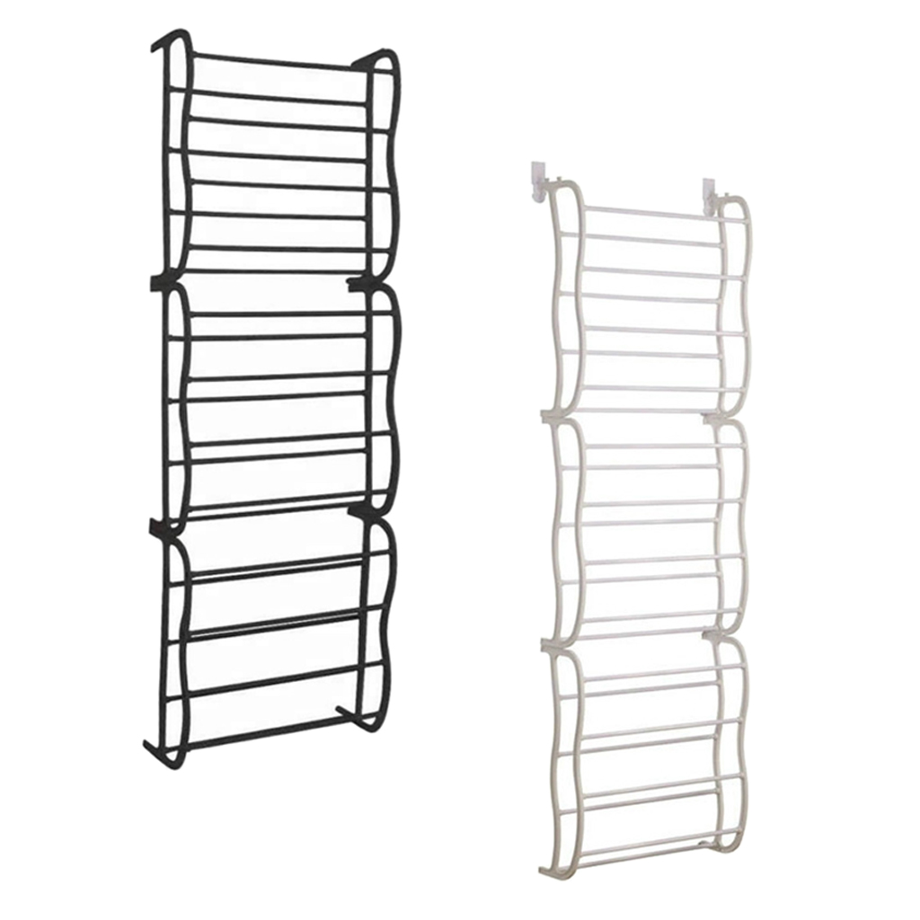 36-Pair Over-the-Door Shoe Rack Hanging Storage Organizer Shelf for Bedroom
