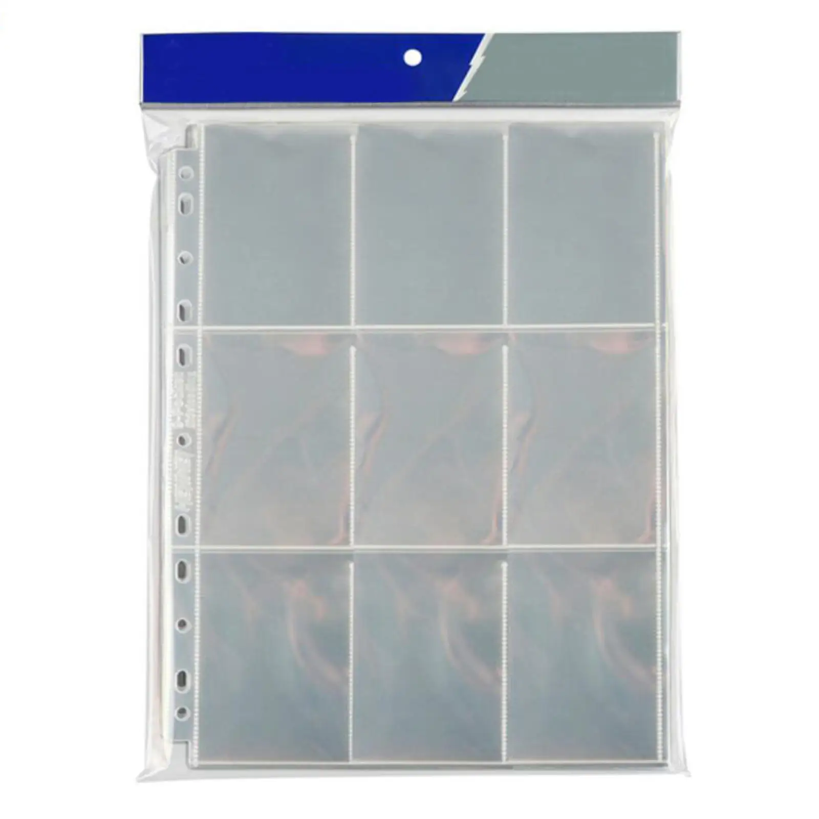 9-Pocket 20Pcs Clear Anti-Ultraviolet Plastic Waterproof Trading Card Page Sleeve Card Binder for Game Cards Album Pages Photo